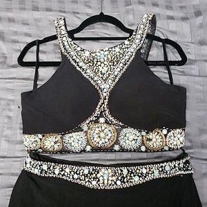 Boho Style Long Two Piece Prom Dress